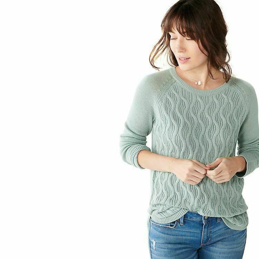 Sonoma Goods For Life Wave Stitch Crewneck Sweater